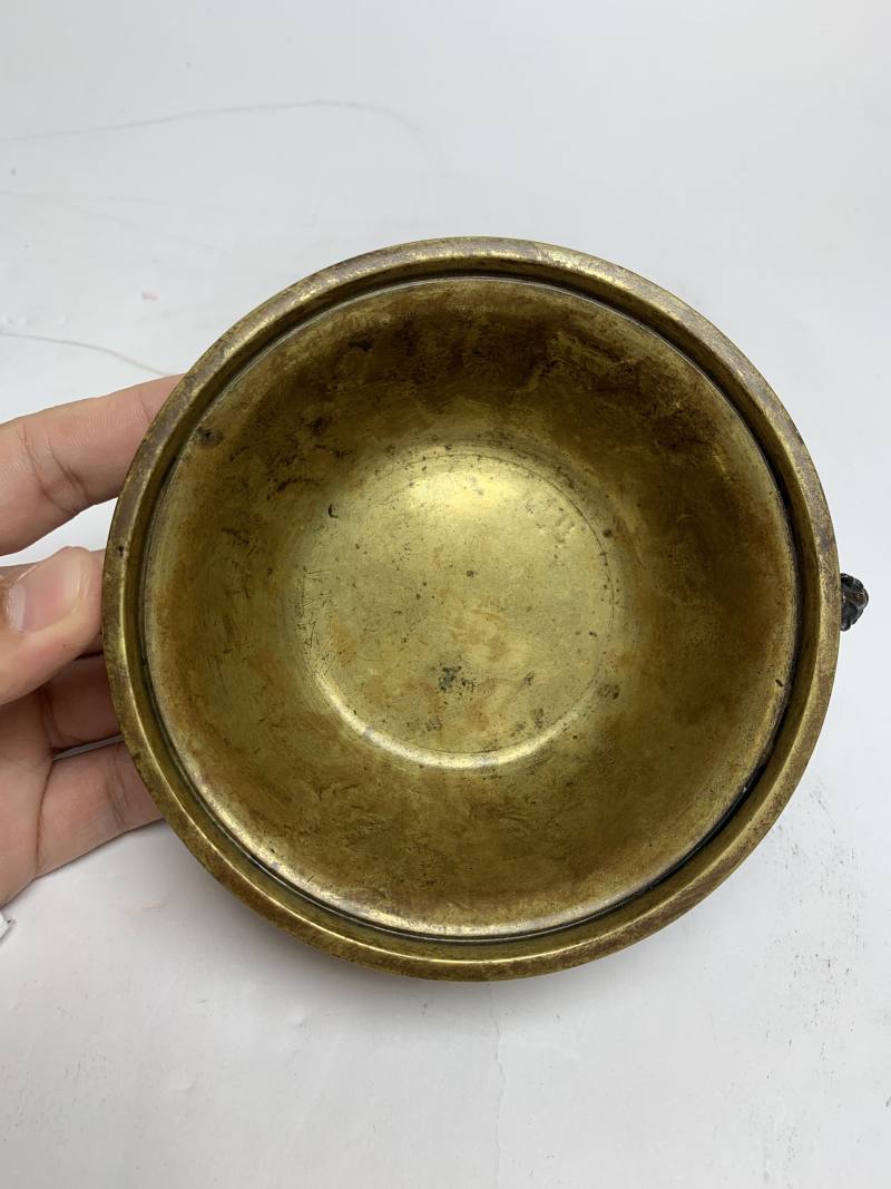 明 “景泰年制”铜胎掐丝珐琅象足兽耳炉 - 图10