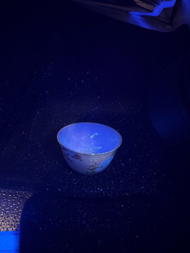 清雍正 粉彩三娘教子图杯 - 图11