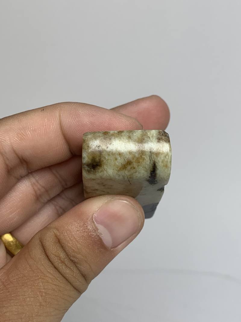 明 白玉提油蒲纹剑璏 - 图7