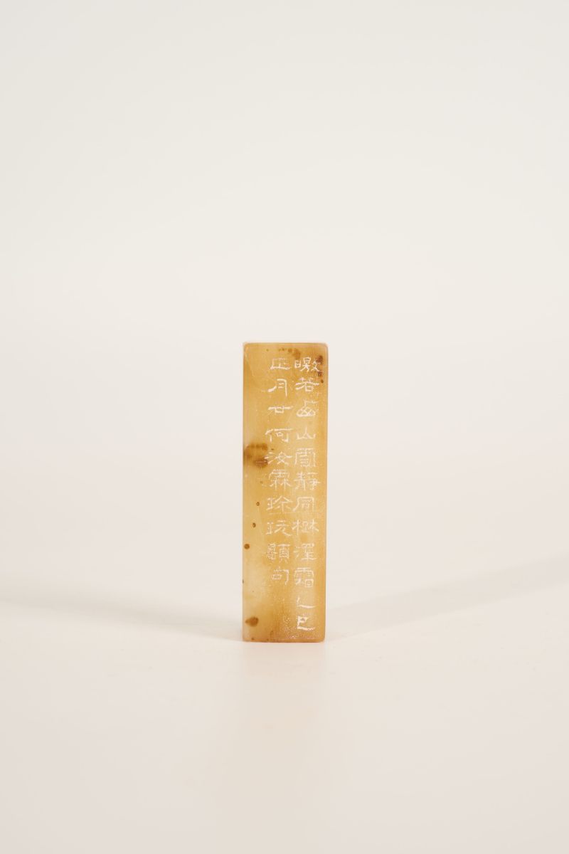 Lot1013 清 寿山“何汝霖”款印章 - 图2