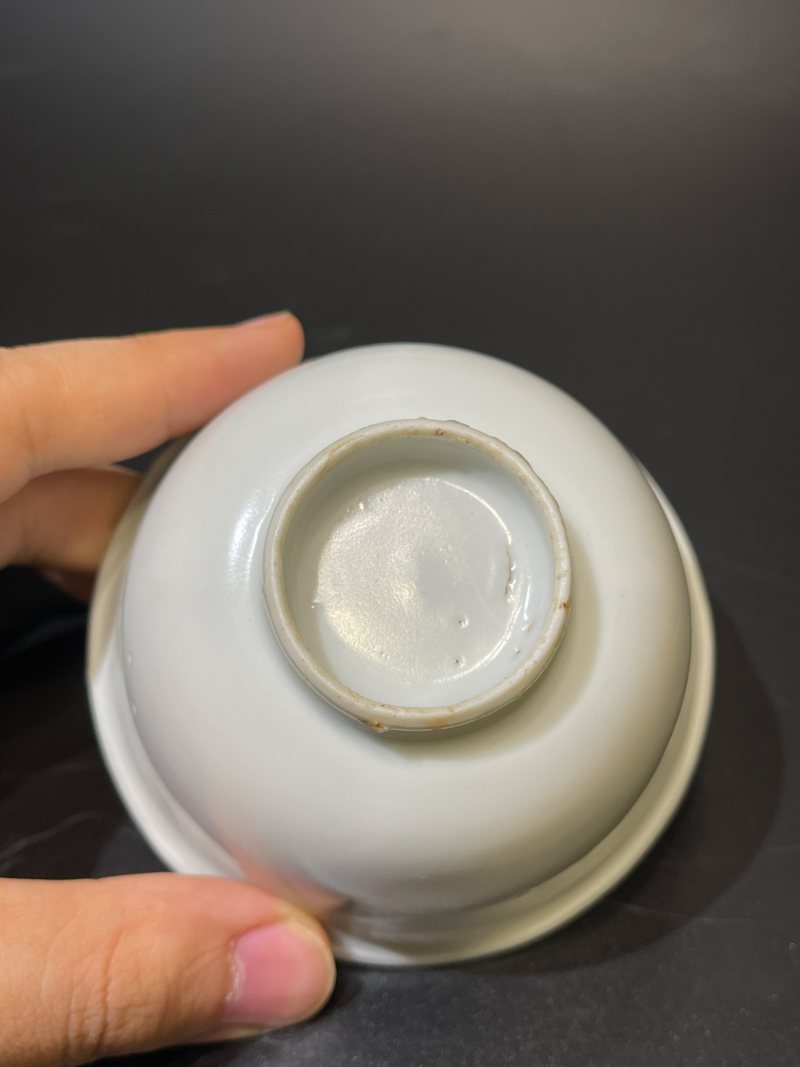 明早期 白釉茶圆 - 图7