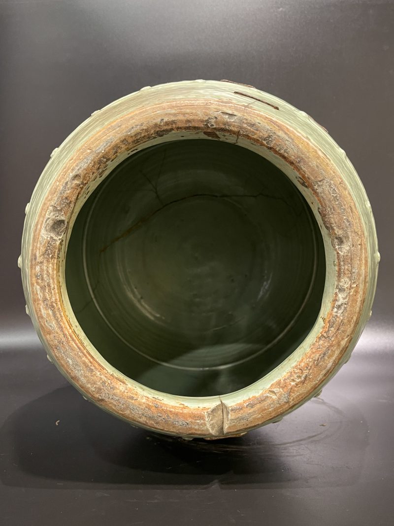 明 龙泉窑青釉花卉纹鼓钉绣墩 - 图10