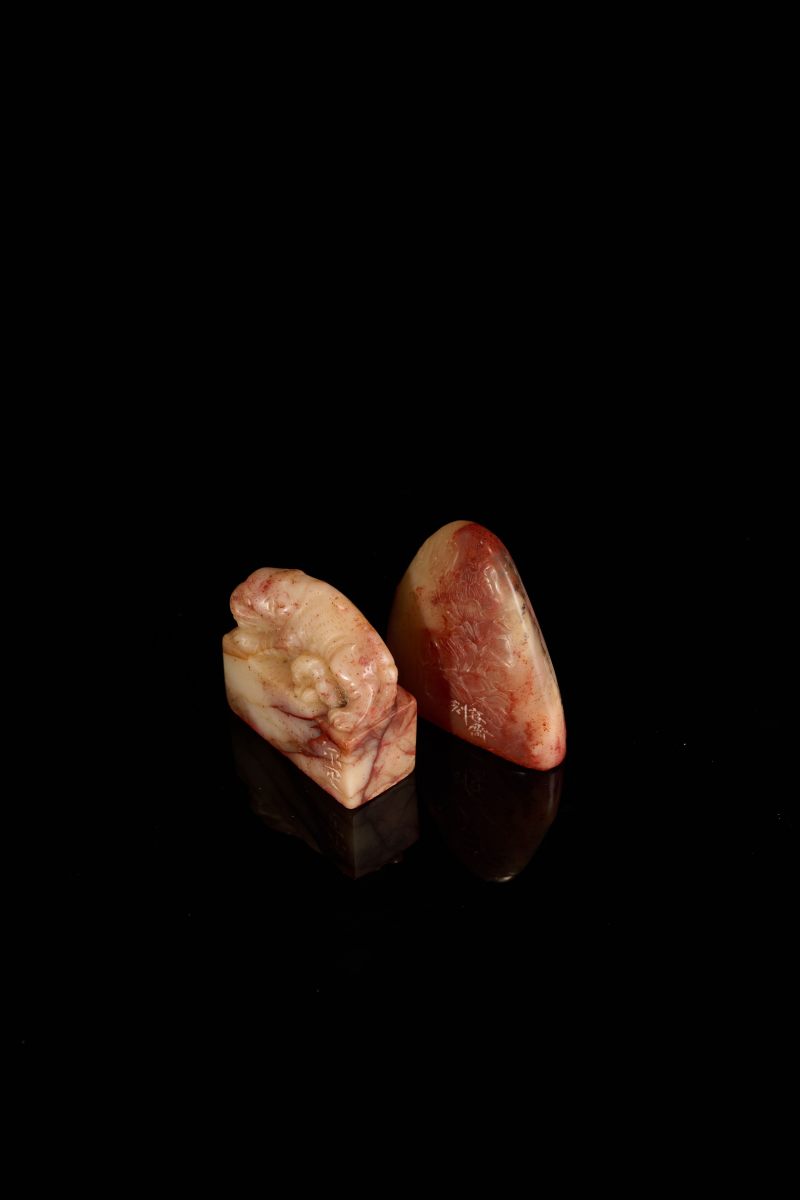 Lot1021 邓尔雅、容庚款寿山石印一组两件 - 图4