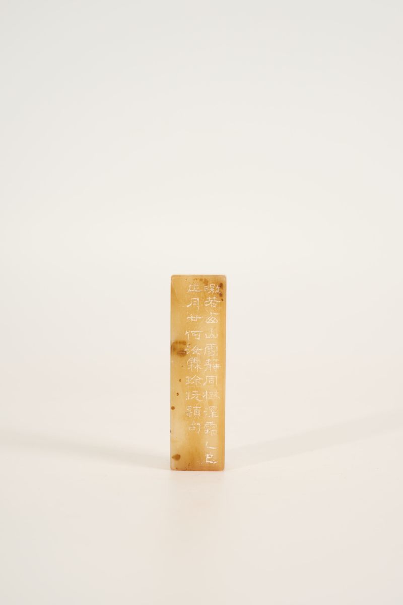 Lot1013 清 寿山“何汝霖”款印章 - 图3
