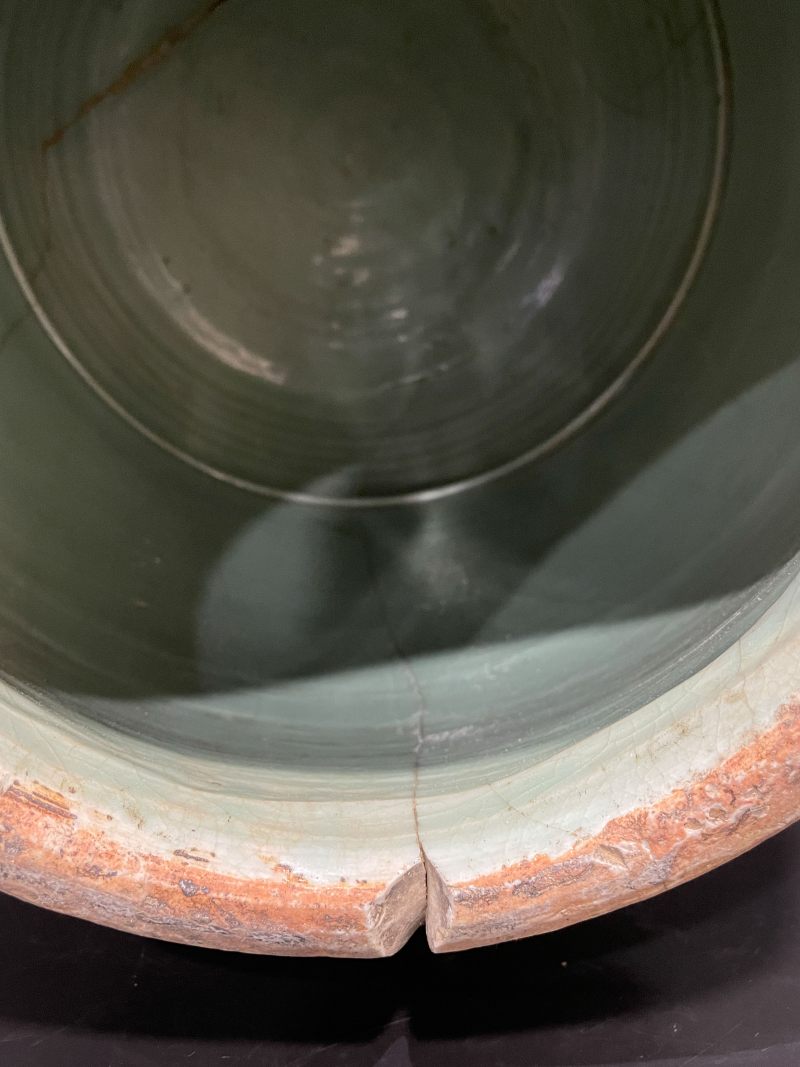 明 龙泉窑青釉花卉纹鼓钉绣墩 - 图11