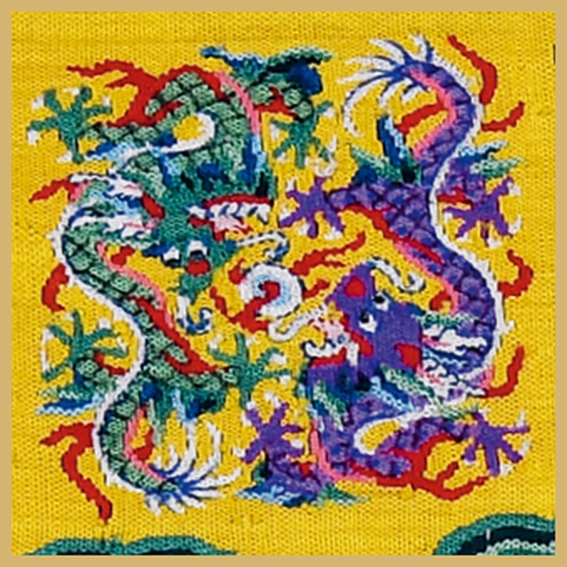 清同治 缂丝明黄十二章吉服袍 - 图11