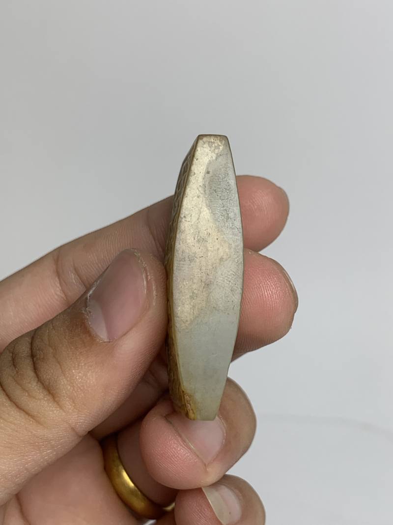 明 白玉蟠龙纹剑珌 - 图6