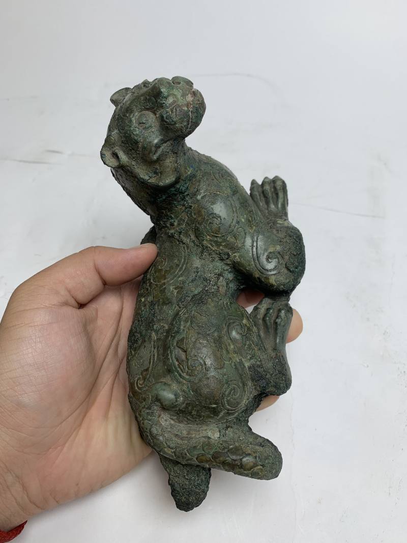明 铜瑞虎摆件 - 图6