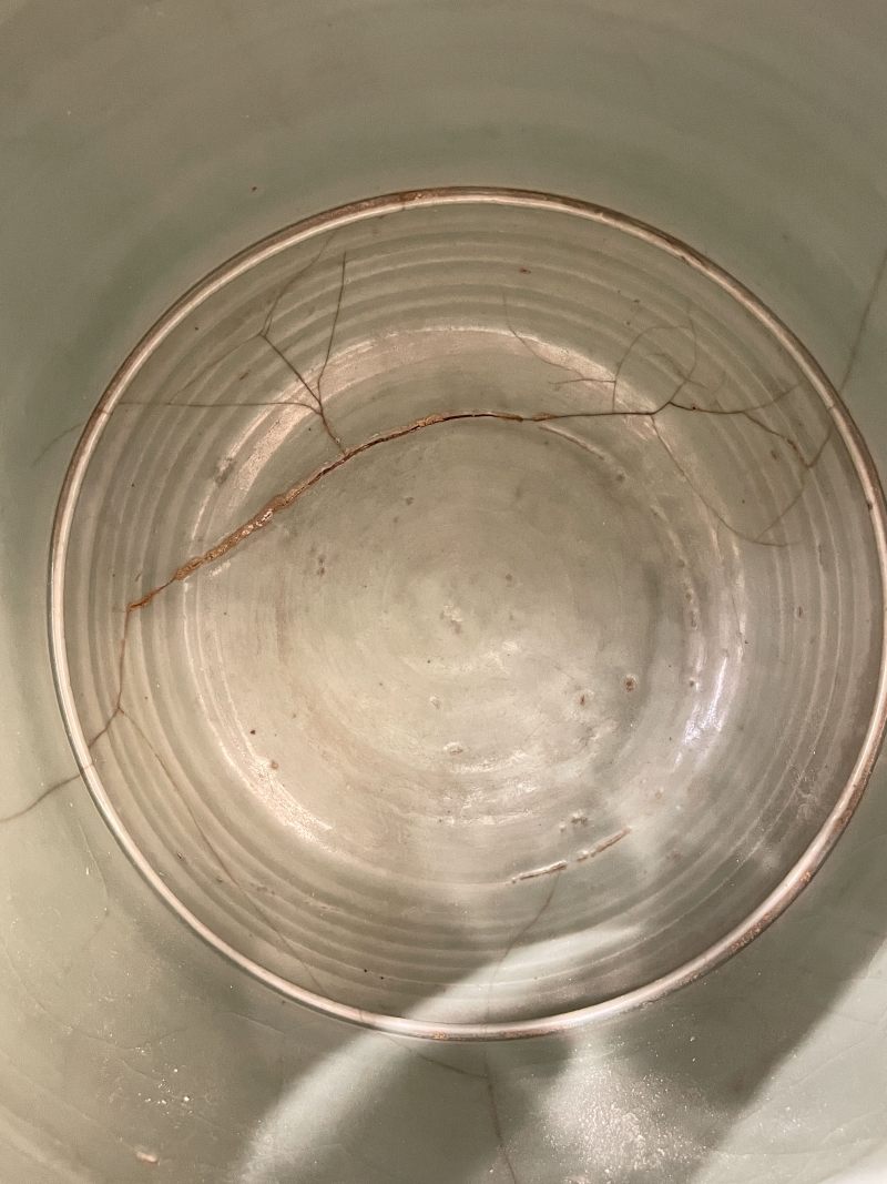 明 龙泉窑青釉花卉纹鼓钉绣墩 - 图12