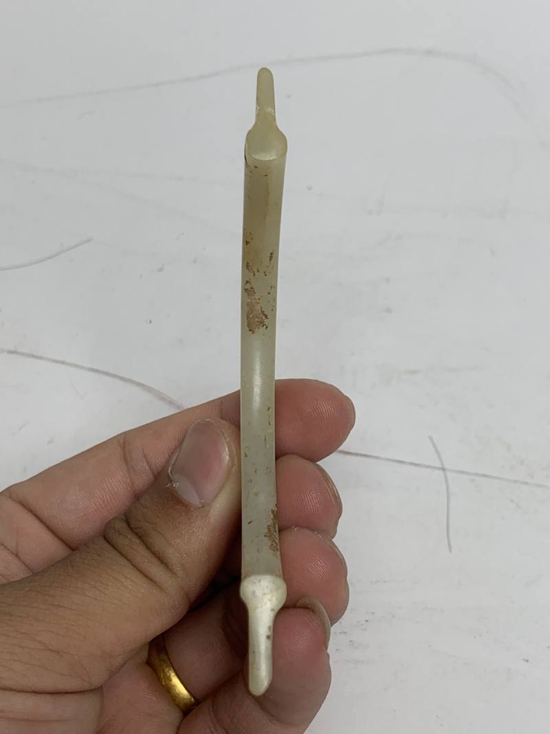 明 白玉交龙纹璜 - 图10