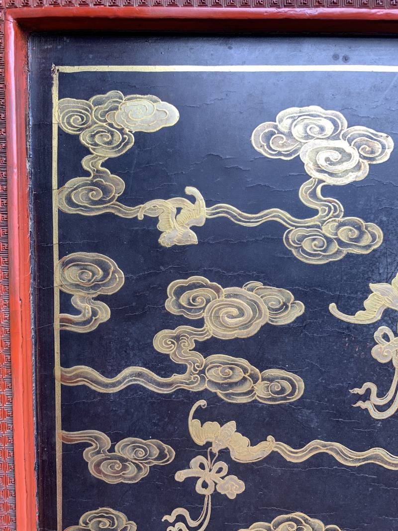 清乾隆 剔红嵌玉诗文兰石图挂屏一对 - 图15