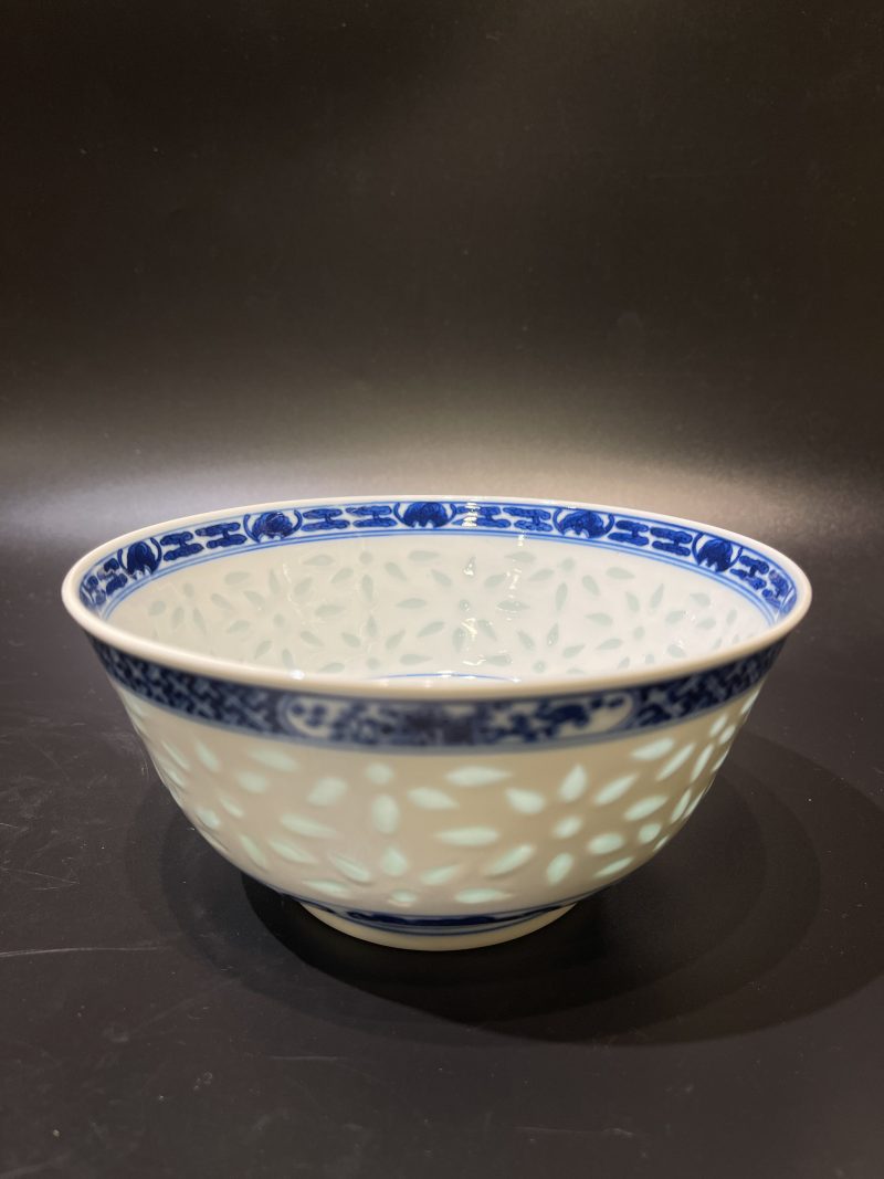 清光绪 青花云龙纹玲珑碗 - 图2