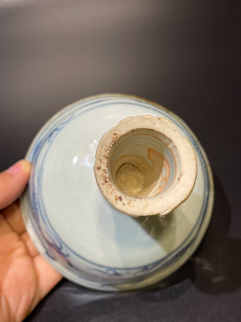 元 青花模印龙纹高足碗 - 图17