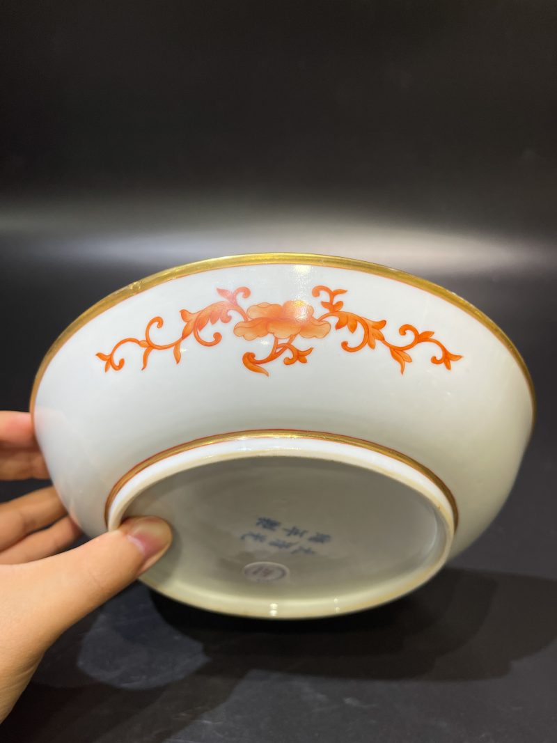 清光绪 矾红描金云龙纹盘 - 图6