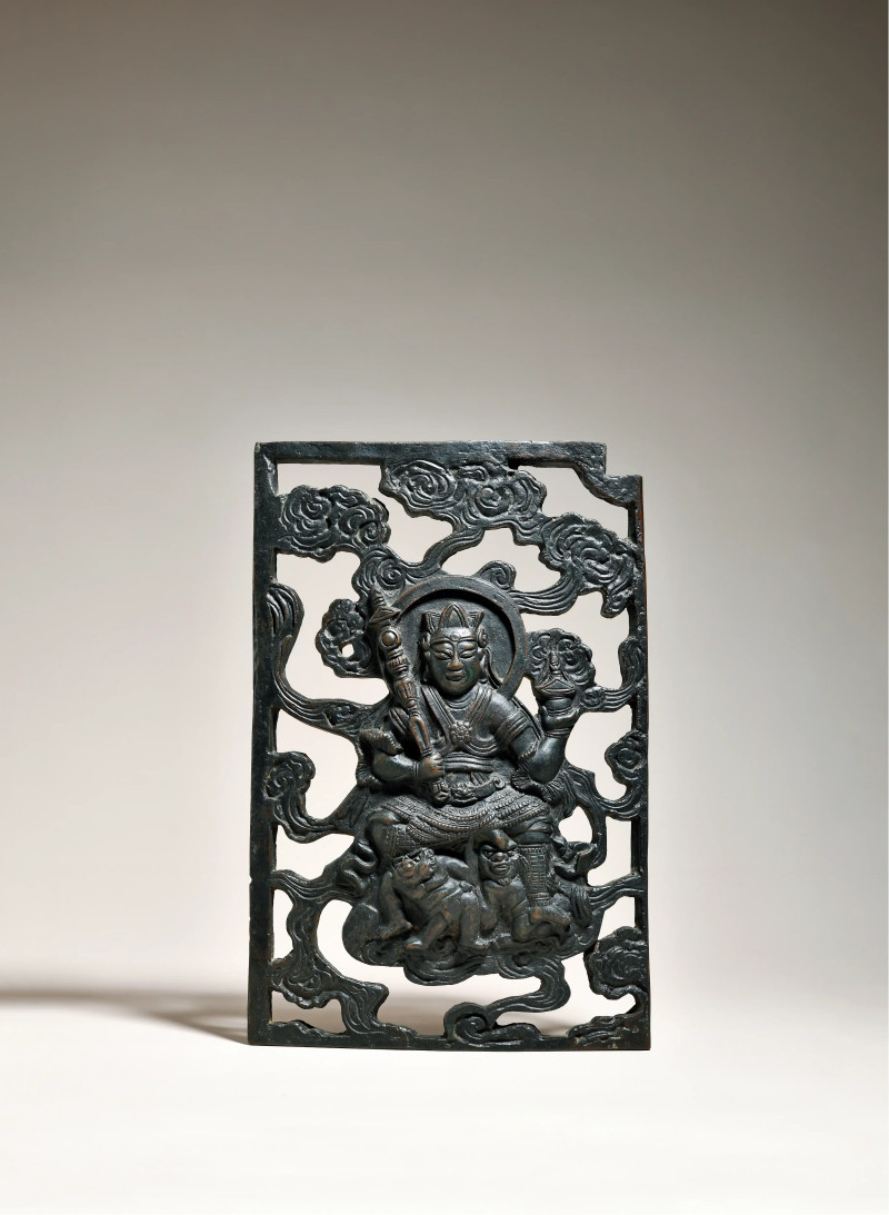 元 铜财宝天王插屏