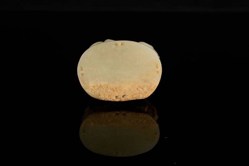 Lot1072 明 白玉莲池鸳鸯炉顶 - 图5