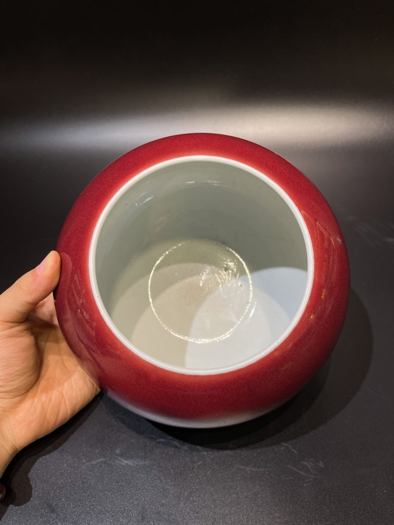 清乾隆 霁红釉钵 - 图5