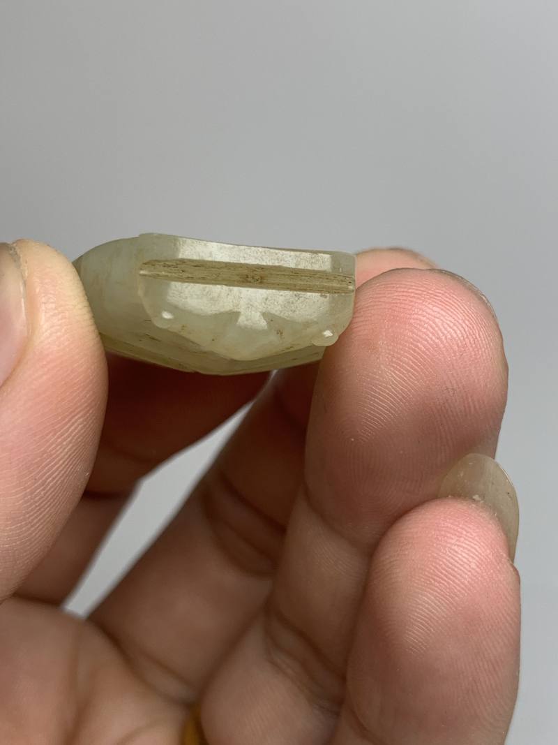 明 白玉兽面形珮 - 图7