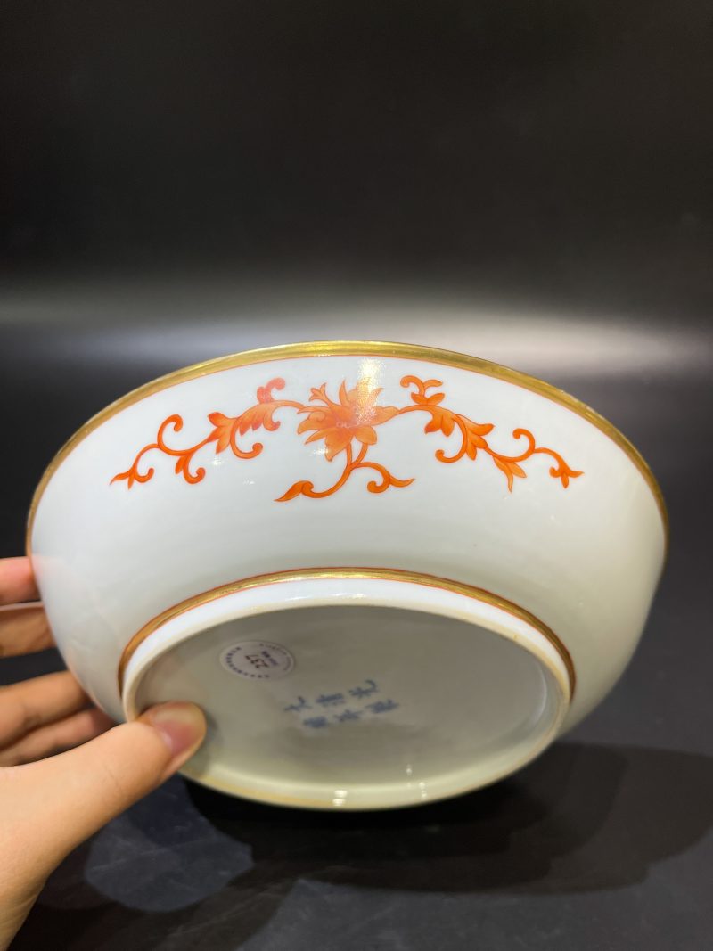 清光绪 矾红描金云龙纹盘 - 图8