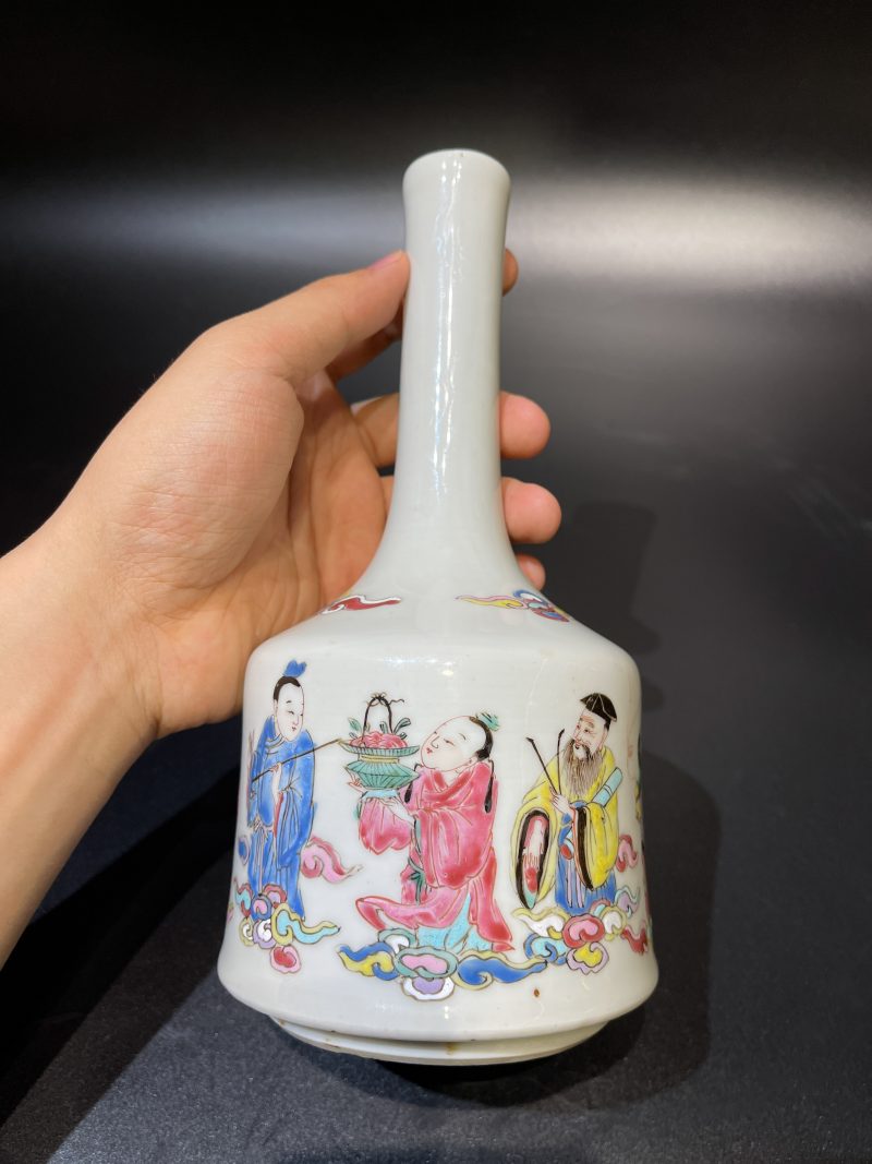 清雍正 粉彩八仙祝寿图摇玲尊 - 图5