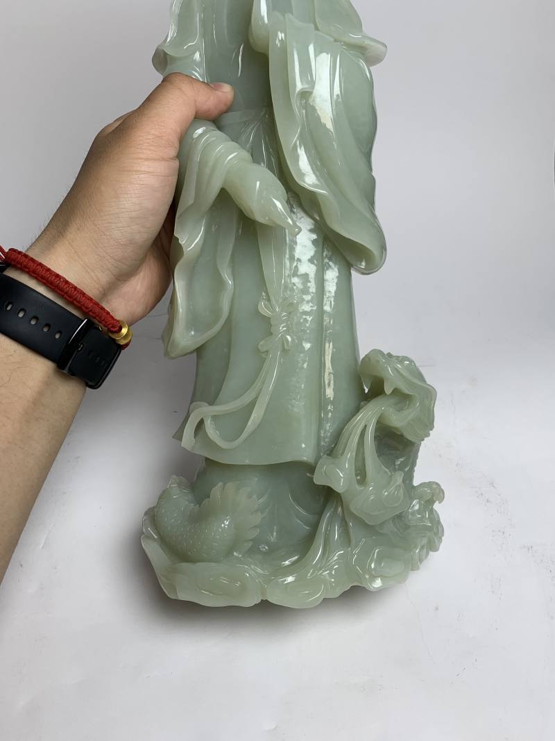 当代 白玉观音立像 - 图9