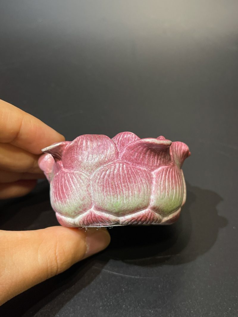 清中期 粉彩仿生荷花形水盂 - 图7