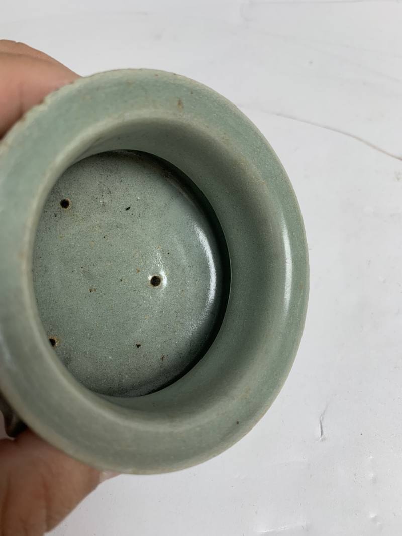 清 龙泉青釉鬲式炉 - 图8