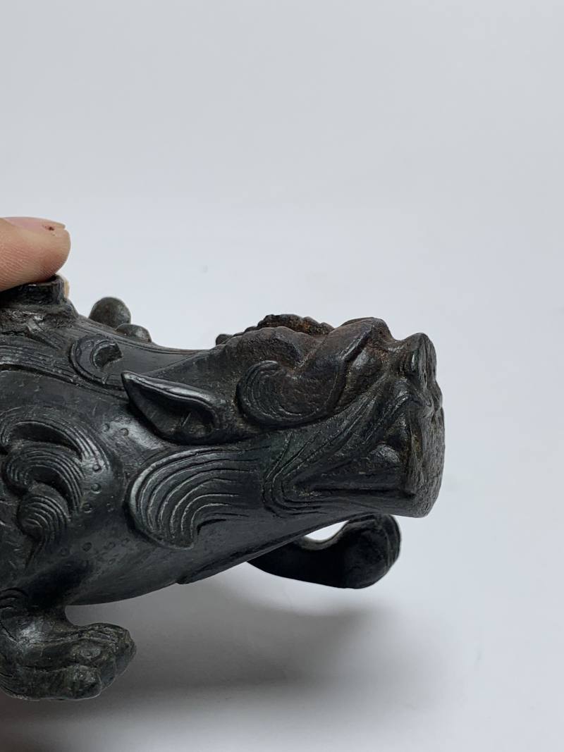 明 铜辟邪砚滴 - 图5