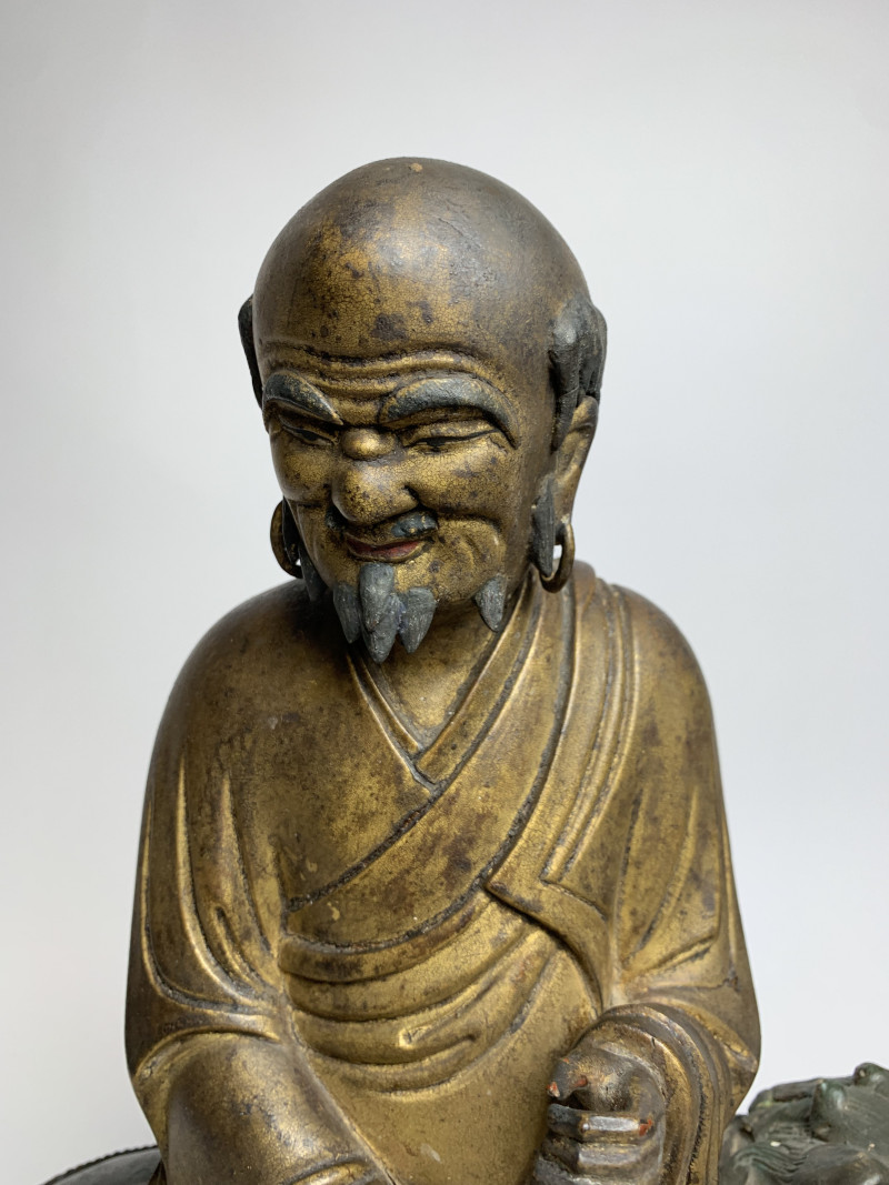 清 京造夹贮男相文殊像 - 图3