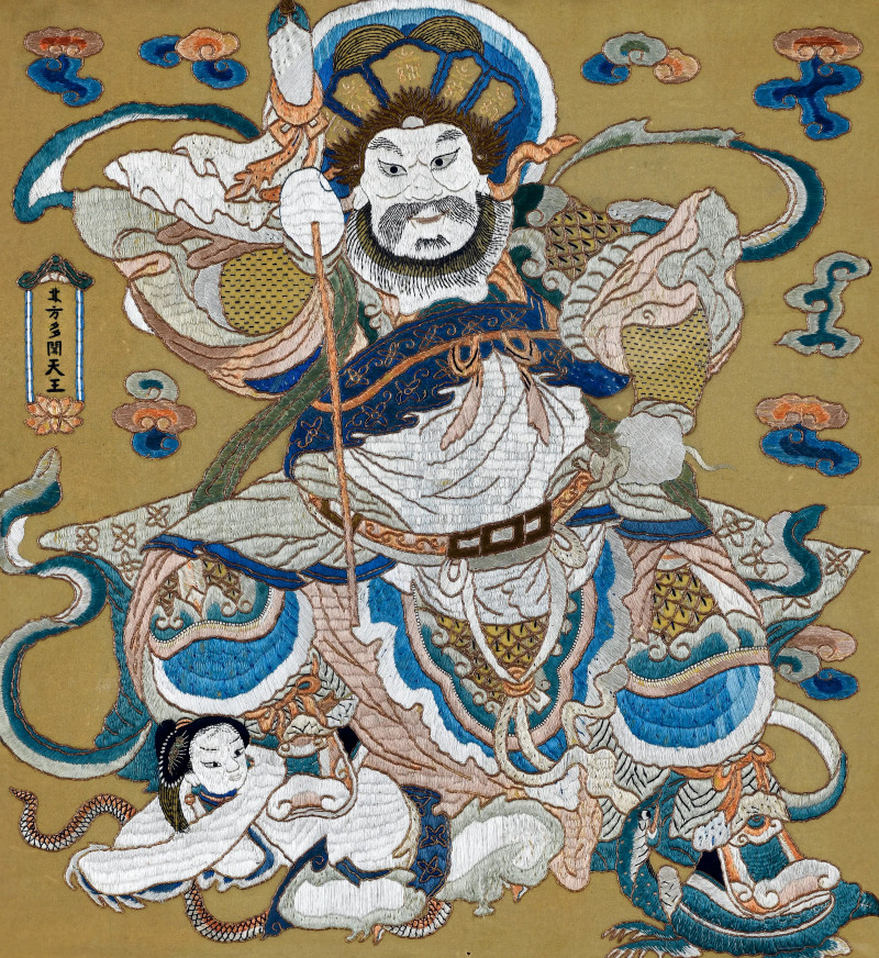 清 北方多闻天王挂屏