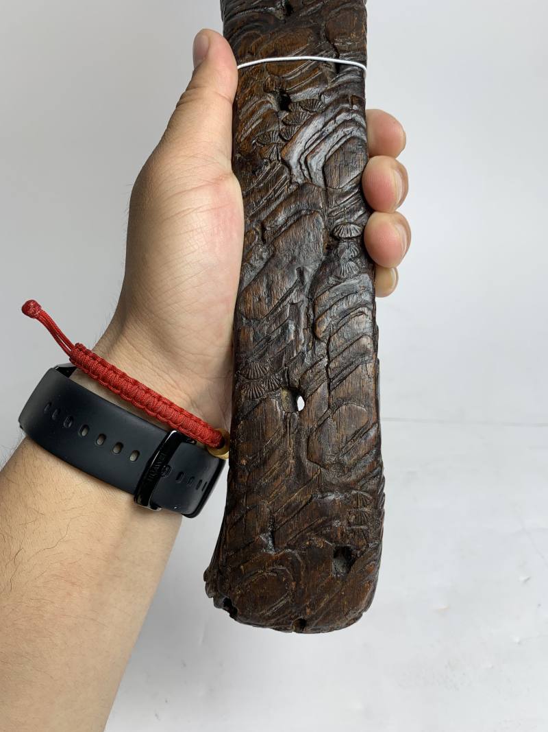 清早期 沉香群仙贺寿“吉祥如意”摆件 - 图10