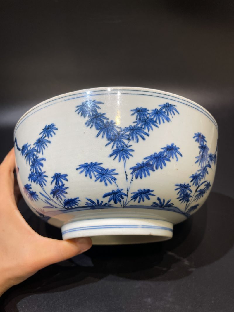 明万历 青花花卉瑞果纹大碗 - 图4