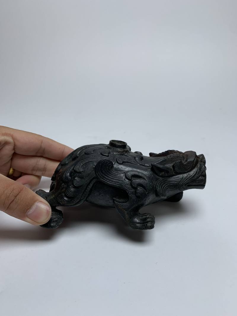 明 铜辟邪砚滴 - 图6