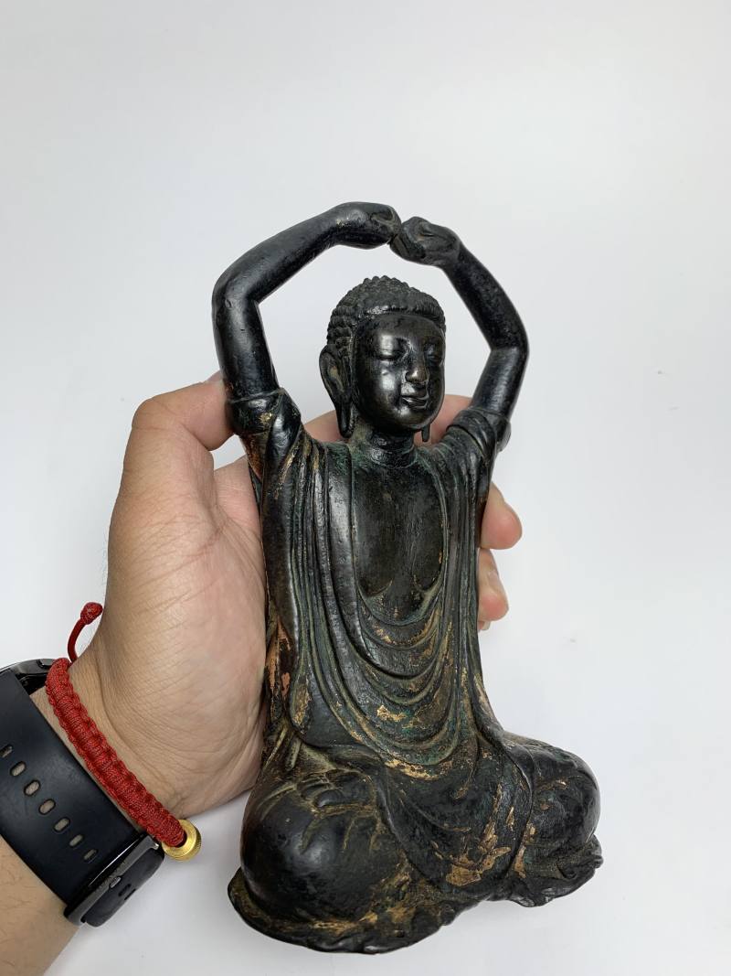 明 铜鎏金大日如来坐像 - 图5