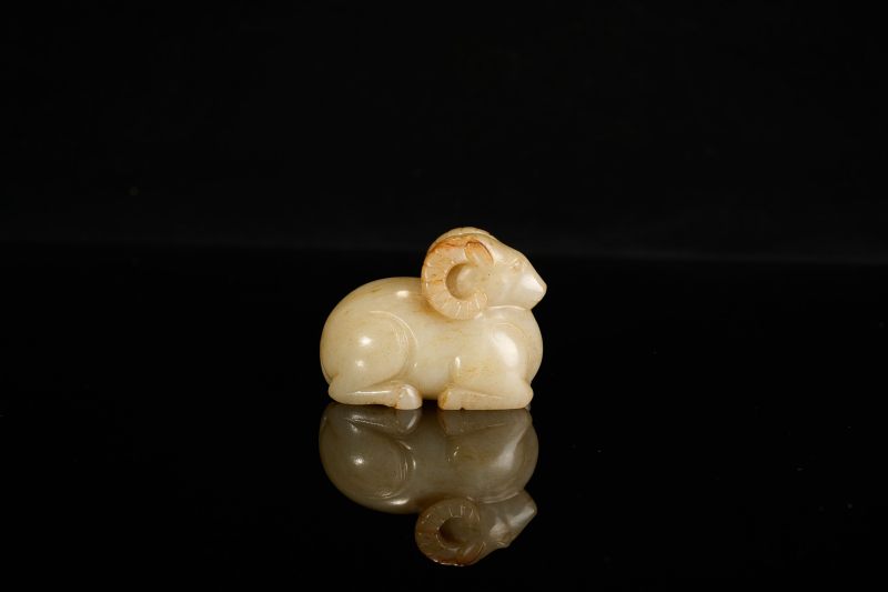 Lot1061 清 白玉羊羊得意 - 图2