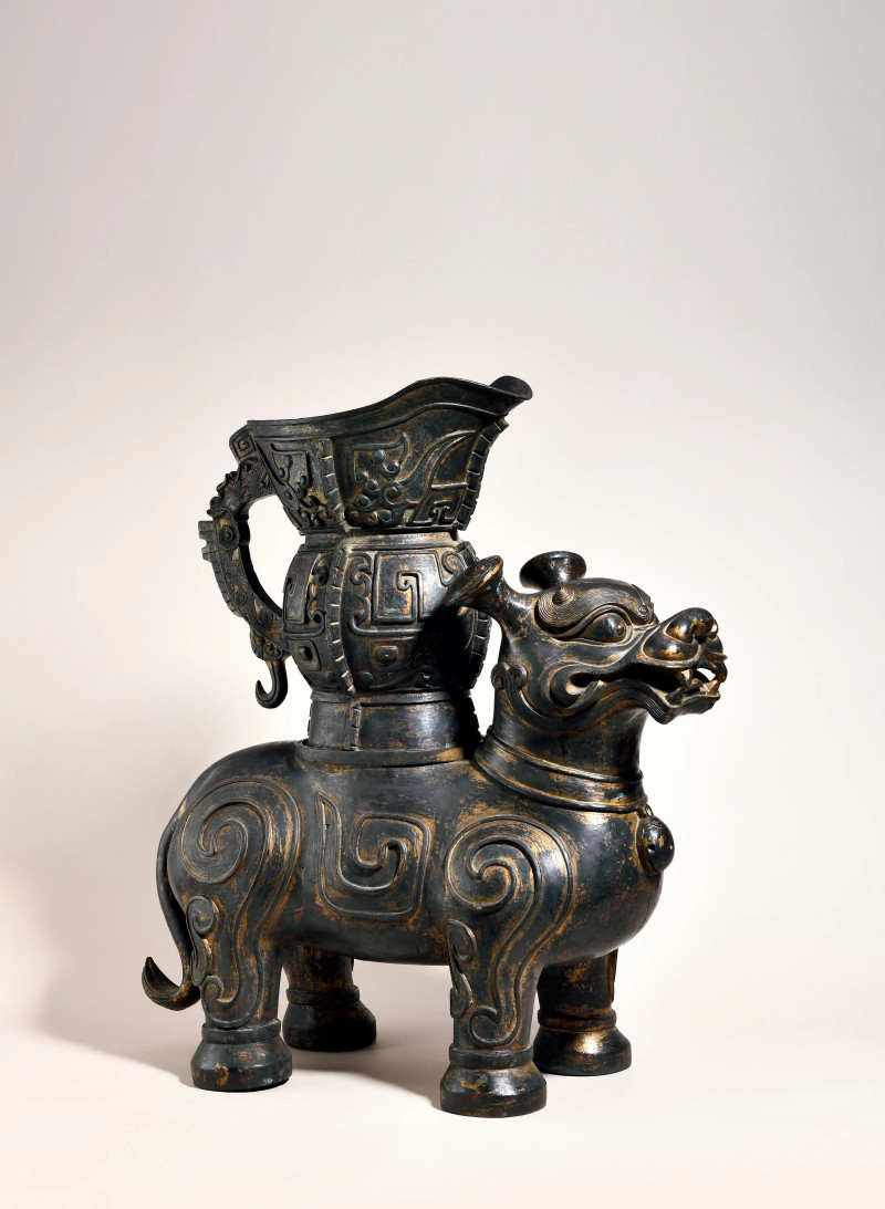 明 铜泥金大牺尊