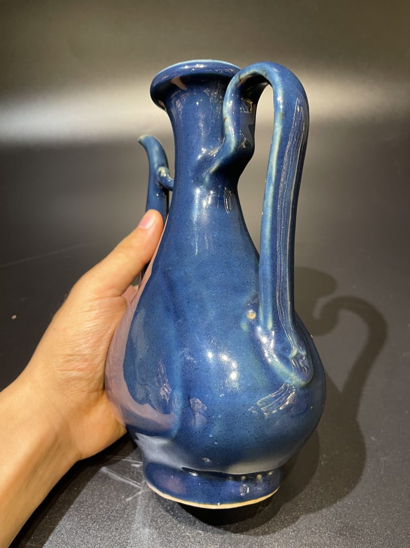 明 宝石蓝釉执壶 - 图6