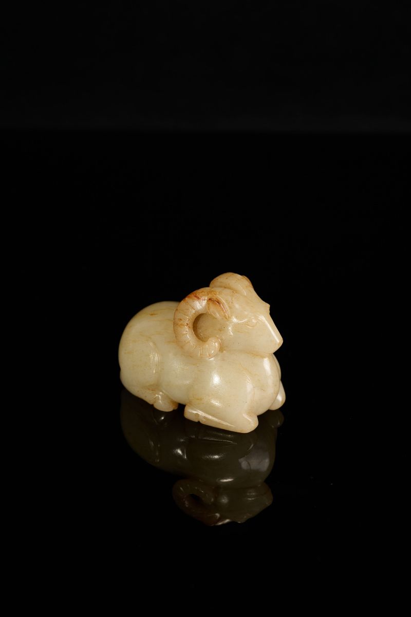 Lot1061 清 白玉羊羊得意 - 图3