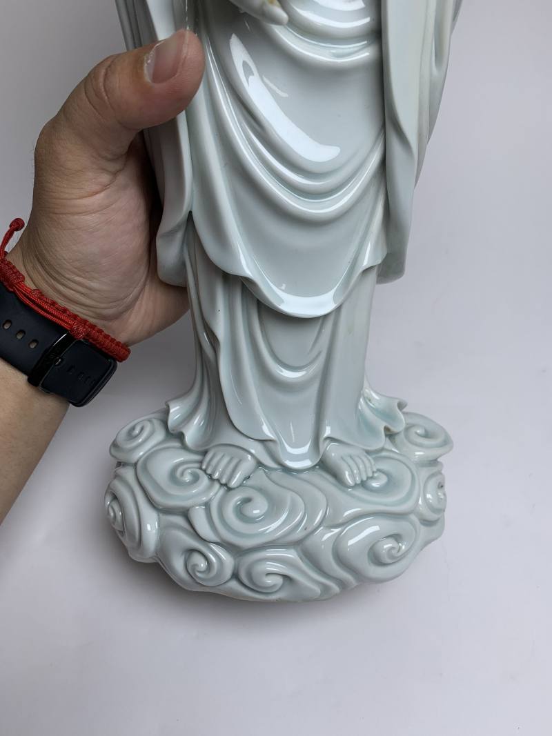 清 德化窑观音立像 - 图7
