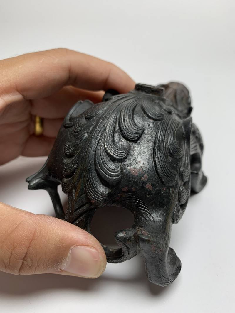 明 铜辟邪砚滴 - 图9
