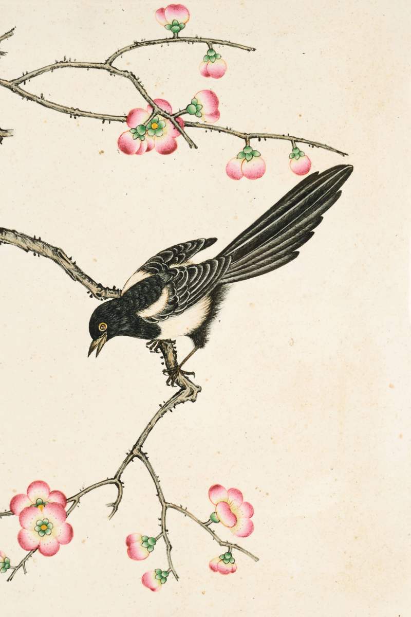 Lot937 清 铜胎画珐琅喜上眉梢插屏 - 图3