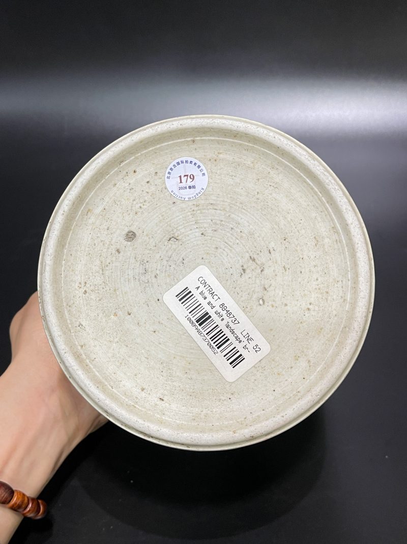 清康熙 青花山水松阁图笔筒 - 图15