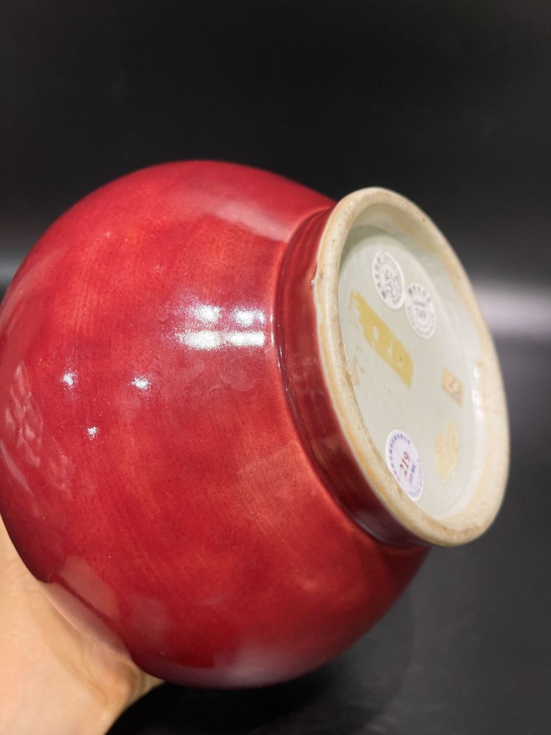 清乾隆 霁红釉荸荠瓶 - 图10