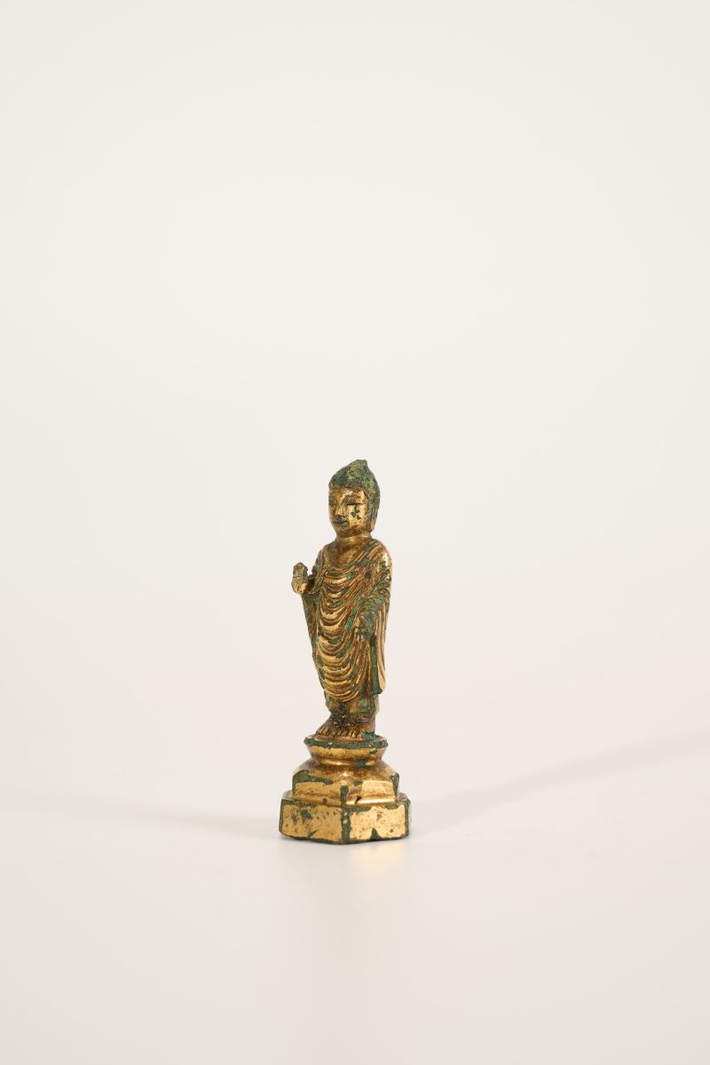 Lot924 明 铜鎏金旃檀佛 - 图3