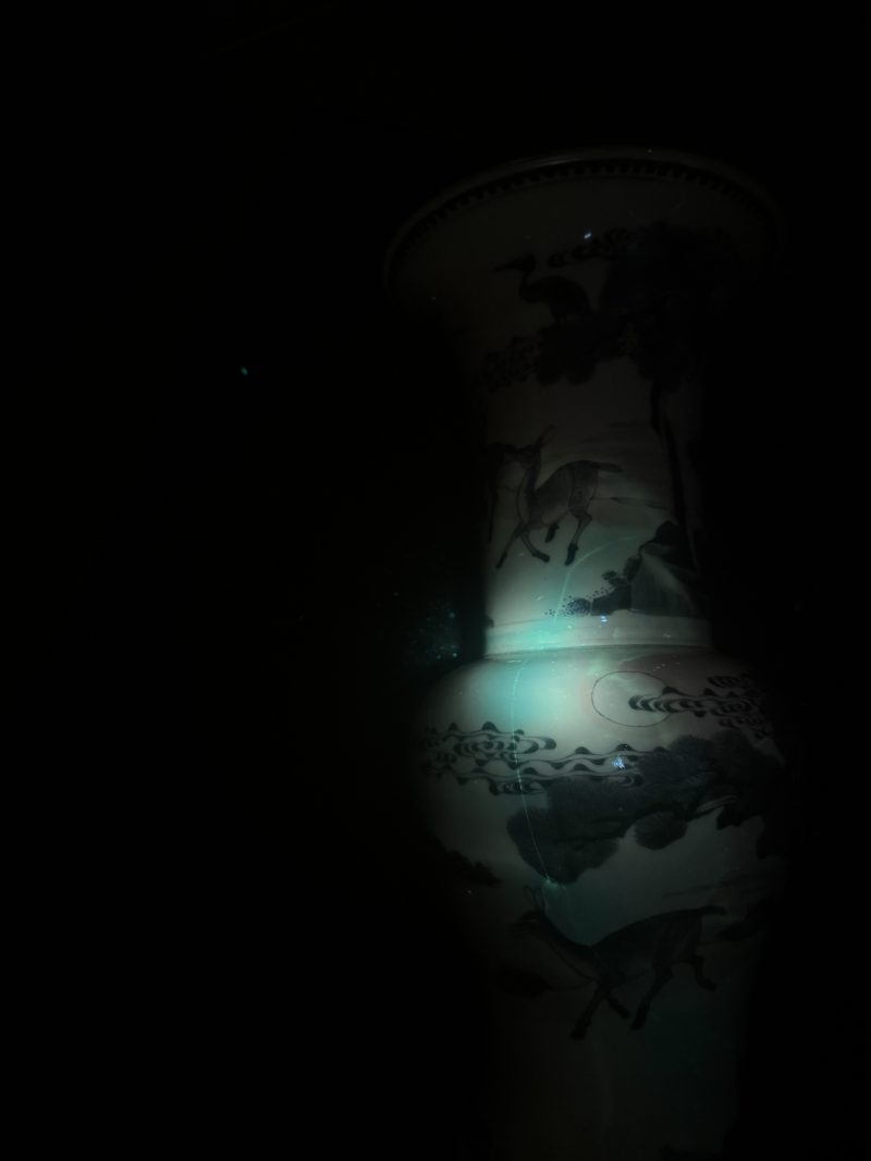 清康熙 青花山水松鹤延年凤尾尊 - 图20