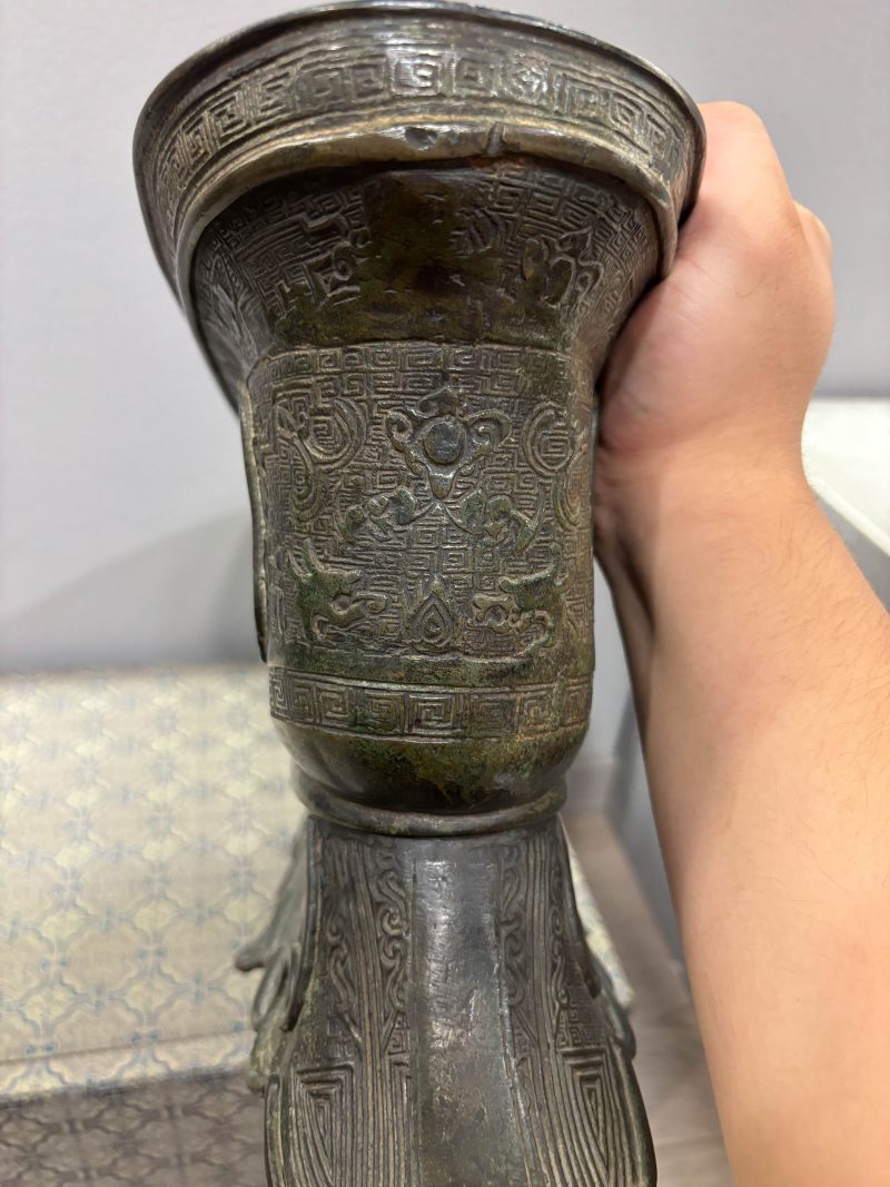 明 铜吉语“大富贵亦寿考”炉 - 图5