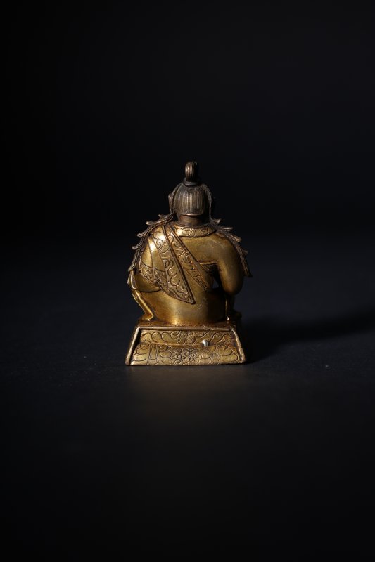 清乾隆 铜鎏金自在观音 - 图4