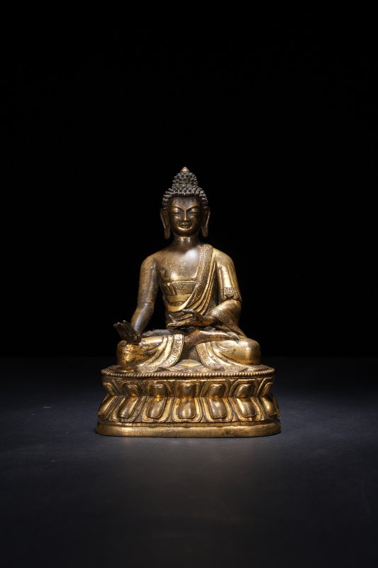 清 铜鎏金释迦牟尼 - 图2