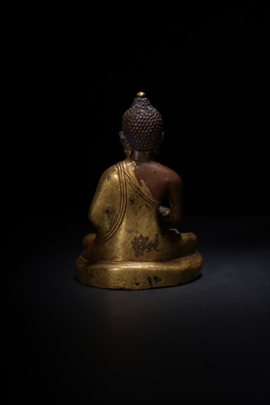 明 扎什布伦寺风格 铜鎏金不空成就佛 - 图4