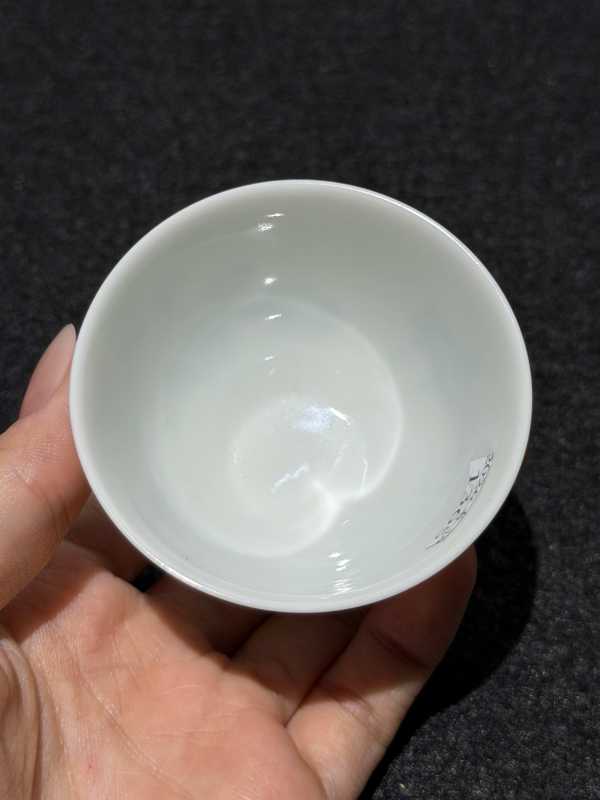 清康熙 青花人物杯 - 图6